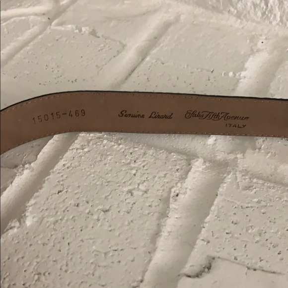 Saks Fifth Avenue Lizard Belt - Picture 3 of 7